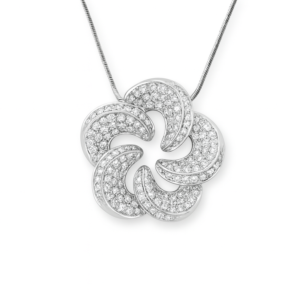 Beautiful 18 Kt Gold  Natural Diamond Pendant